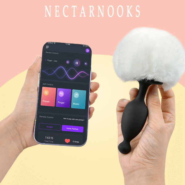 Bunny-Rabbit Tail-Butt plug-APP control-electric-anal - Image 3