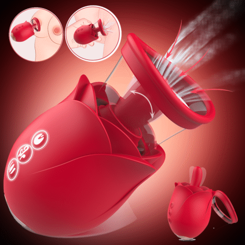 Rose Tongue-Rose Vibrator-suck